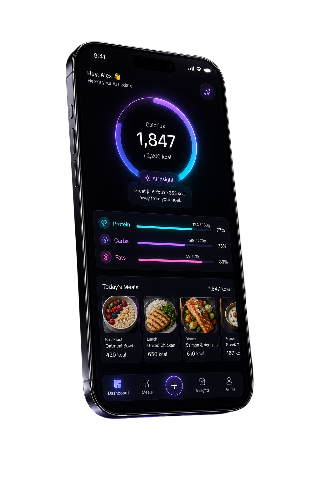 Forma AI mobile app dashboard